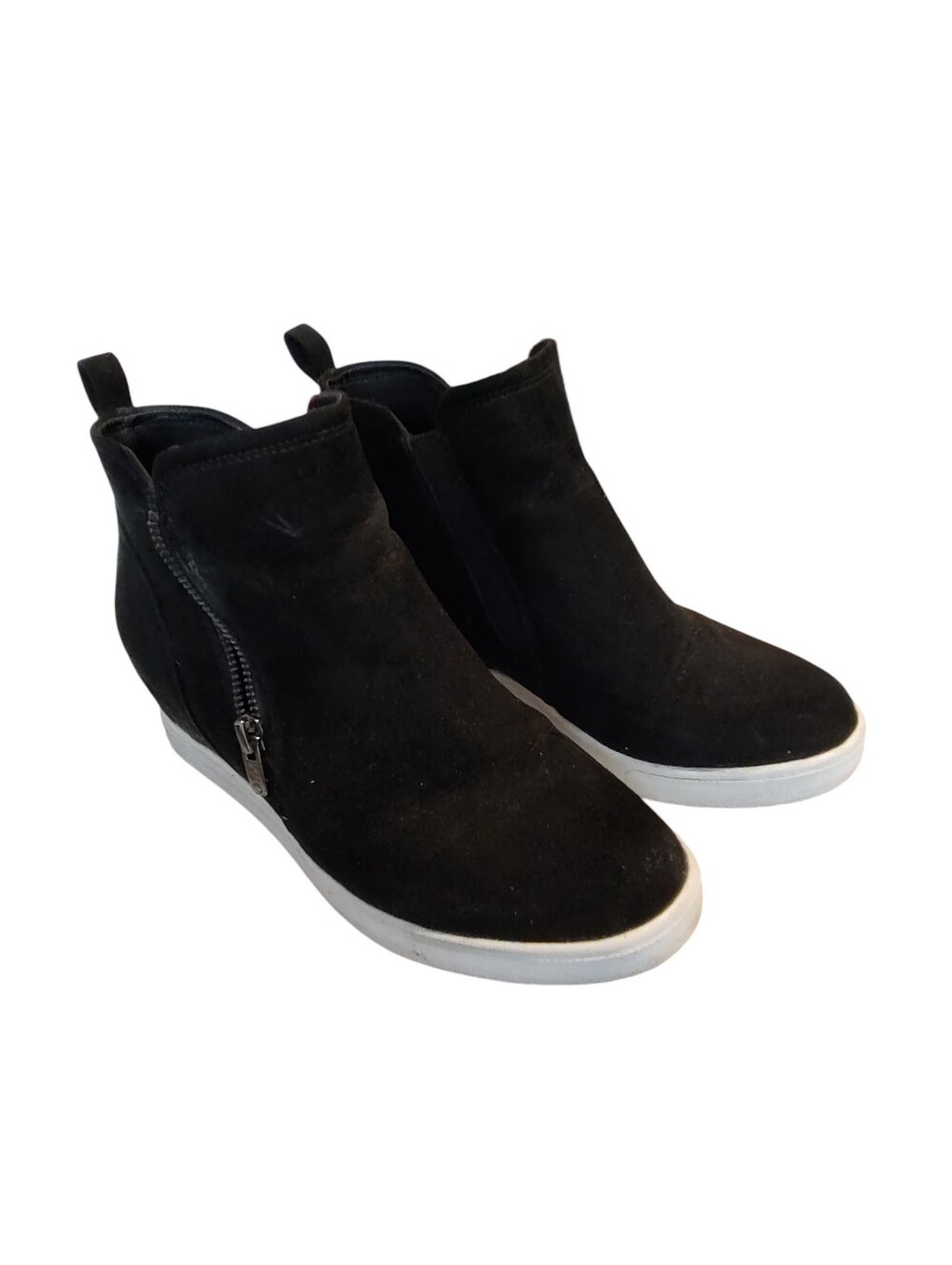 Anne Klein Sport Black Chance Side Zip Sneaker Size 7.5